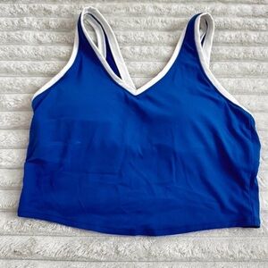 Target Blue and White Crop Top